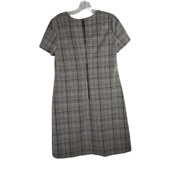 Calvin Klein Sheath Dress Womens Size 8 Houndstooth Tweed SS Knee Length Stretch - Picture 3 of 7
